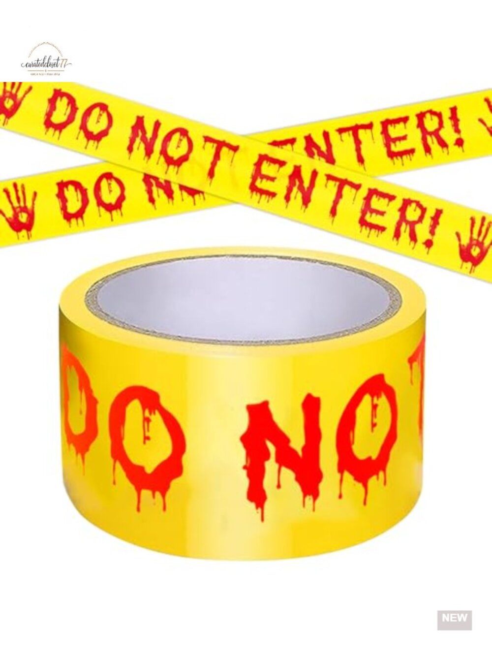 Halloween Caution Tape Do Not Enter Barrier Yellow Scary Roll 2in x 82ft